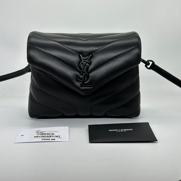 Saint Laurent YSL Monogram Toy LouLou Quilted Chevron Crossbody Bag - Picture 3 of 13